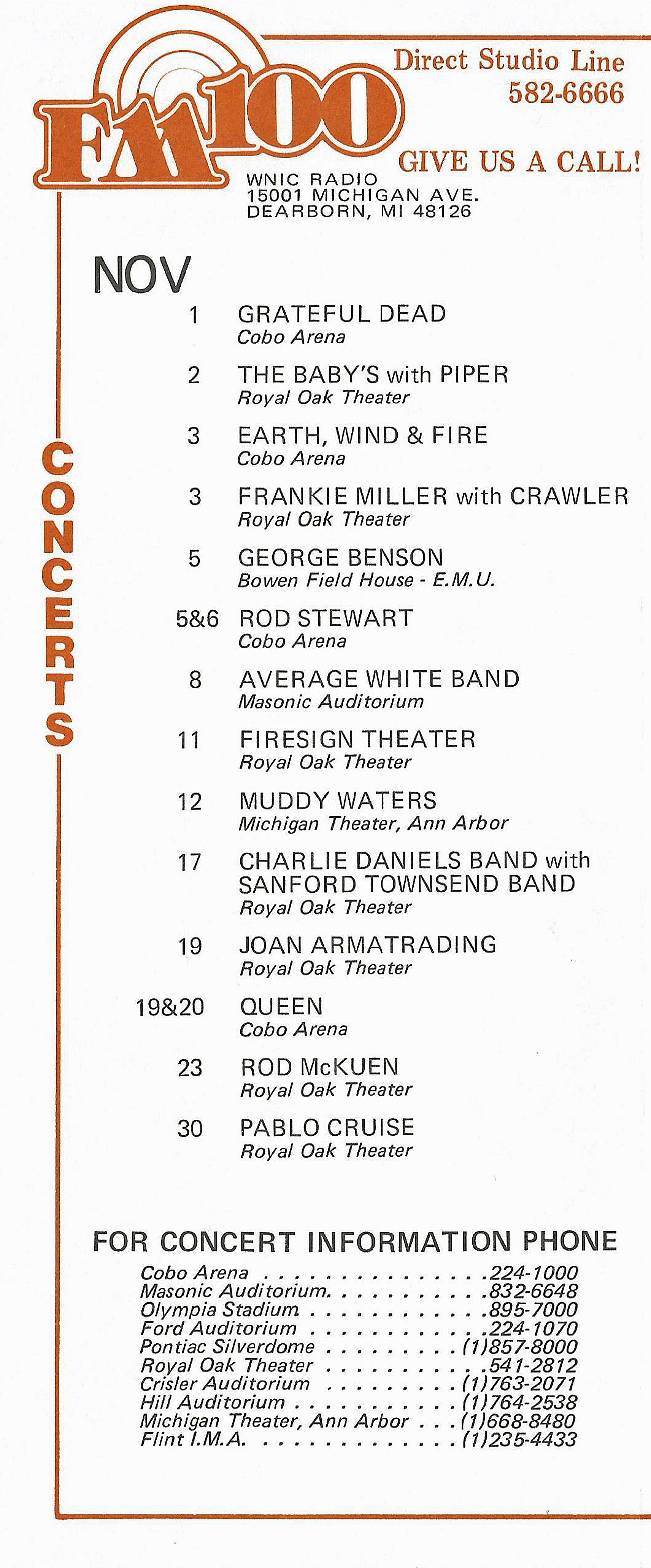 WNIC-FM November 1977