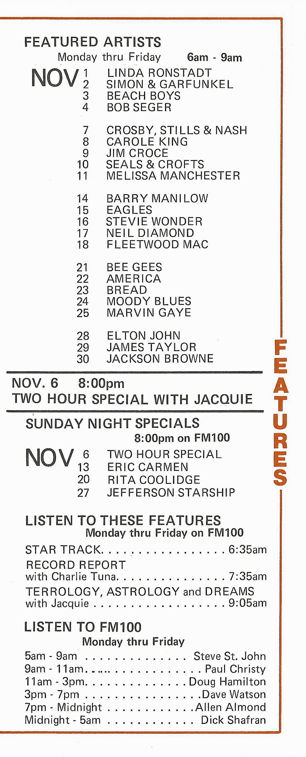 WNIC-FM November 1977